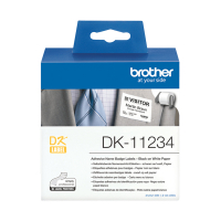 Brother DK- 11234 etiquetas adhesivas negro sobre blanco (original) DK-11234 350552