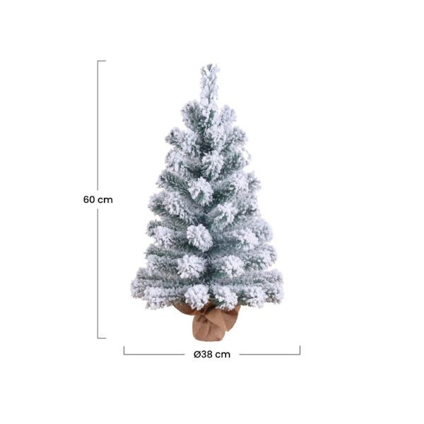 Árbol de Navidad artificial con acabado nevado 60 cm 426854 - 4