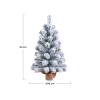 Árbol de Navidad artificial con acabado nevado 60 cm 426854 - 4