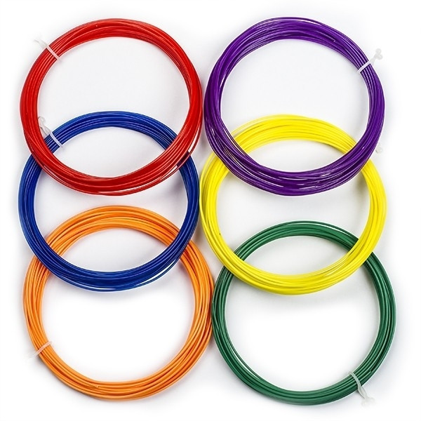 Filamento para boligrafo 3D | 6 colores vivos | 6 x 10 metros DPE00049 Filamento para boligrafo 3D | 6 colores vivos | 6 x 10 metros DPE00049 - 1