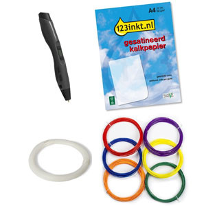 Pack básico Bolígrafo 3D PRO negro + 6 colores vivos 426211 - 1