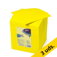 Pack: 3x Paños de limpieza Multy 38 x 40 cm amarillos (50 unidades) SMU00084
