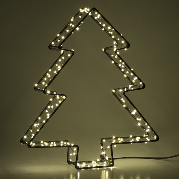 Árbol luminoso 3D a pilas 26 cm | Blanco extra cálido y cálido | 200 luces | Negro LDR07286 - 4