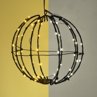 Bola luminosa a pilas Ø 20 cm | Blanco extra cálido y cálido | 50 luces LDR07353