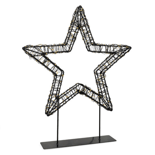 Estrella con base 36 cm | Blanco extra cálido y cálido | 800 luces | Negro LDR07326 - 4