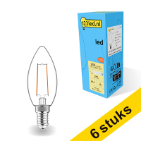 Oferta: 6x Lámpara LED de filamento E14 de 123 leds, regulable, 2,5 W (25 W)