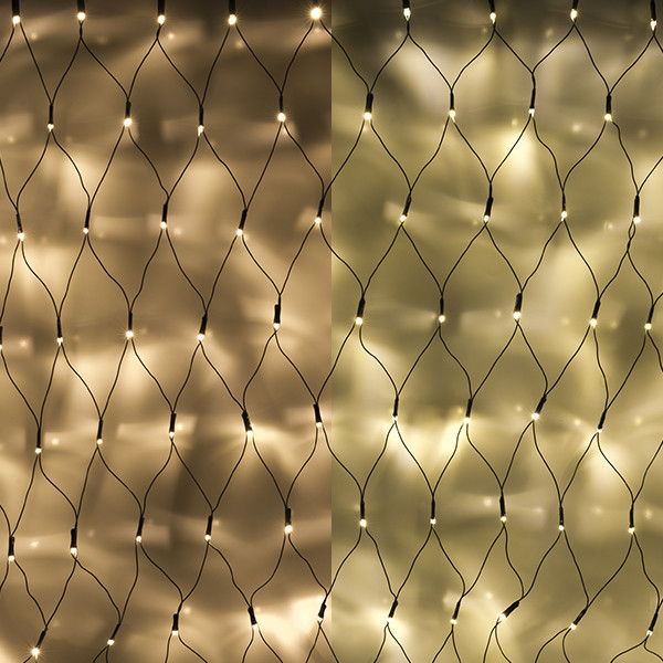 Red de luces conectable 2 × 1 m | Blanco extra cálido y cálido | 160 luces LDR07144 - 1