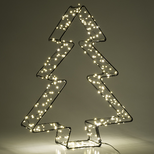 123tinta Árbol luminoso 3D a pilas 36 cm | Blanco extra cálido y cálido | 300 luces | Negro LDR07272 - 4