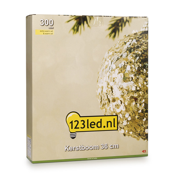 123tinta Árbol luminoso 3D a pilas 36 cm | Blanco extra cálido y cálido | 300 luces | Negro LDR07272 - 5