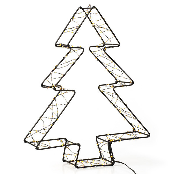 123tinta Árbol luminoso 3D a pilas 36 cm | Blanco extra cálido y cálido | 300 luces | Negro LDR07272 - 2