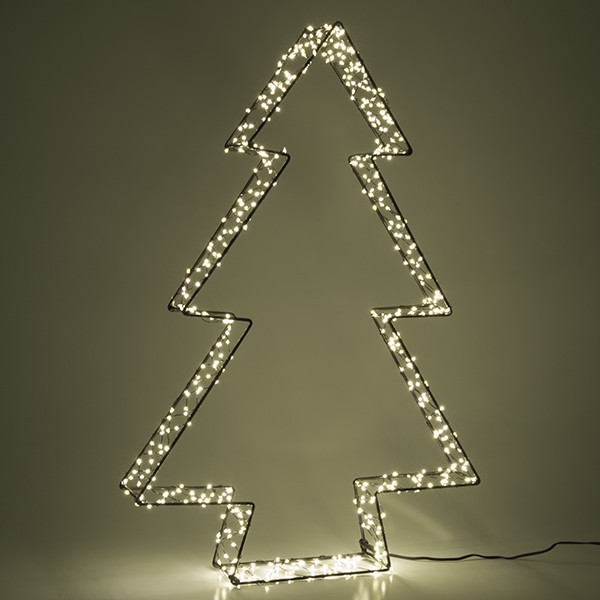 123tinta Árbol luminoso 3D a pilas 56 cm | Blanco extra cálido y cálido | 540 luces | Negro LDR07273 - 4