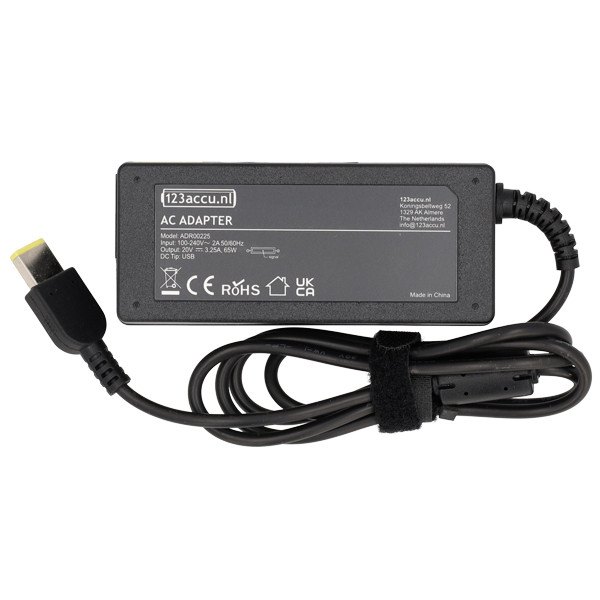 123tinta Adaptador Lenovo de punta cuadrada (20V, 3,25A, 65W) ADR00225 - 2