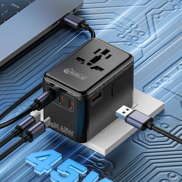 123tinta Adaptador/cargador de viaje de 45W con 1 USB A + 3 USB-C  390044 - 7