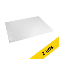 123tinta Alfombrilla de escritorio de 65 x 50 cm transparente | Pack 2 uds