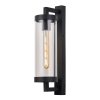 123tinta Aplique de pared exterior E27 Miami IP44 Negro LDR08857 - 1