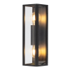 123tinta Aplique de pared exterior E27 Up & Down Seattle IP44 Negro LDR08850 - 1