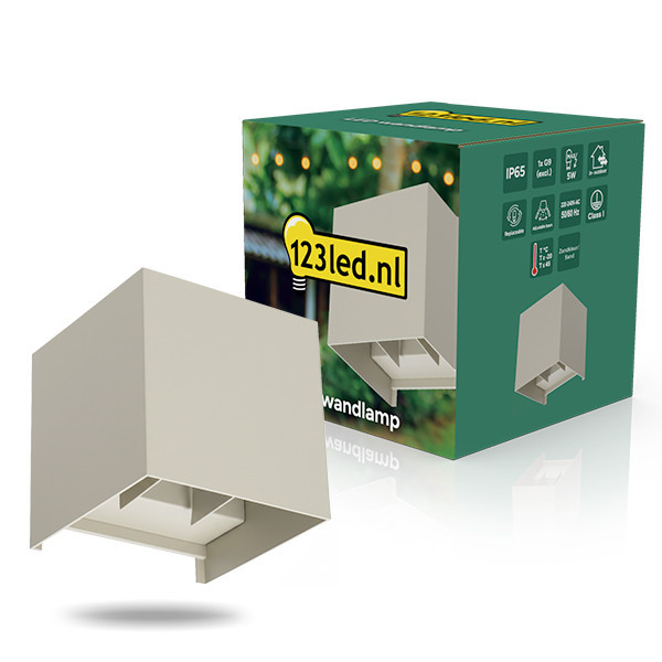 123tinta Aplique de pared exterior G9 Up & Down IP65 Color arena LDR08867 - 1