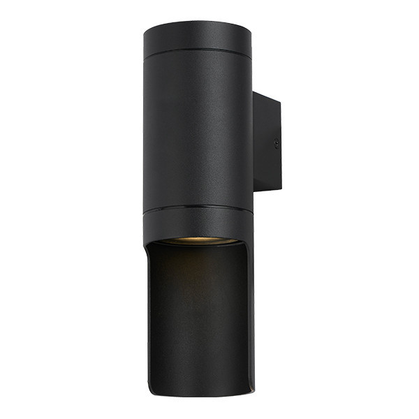 123tinta Aplique de pared exterior GU10 Up & Down New Orleans IP44 Negro LDR08859 - 1