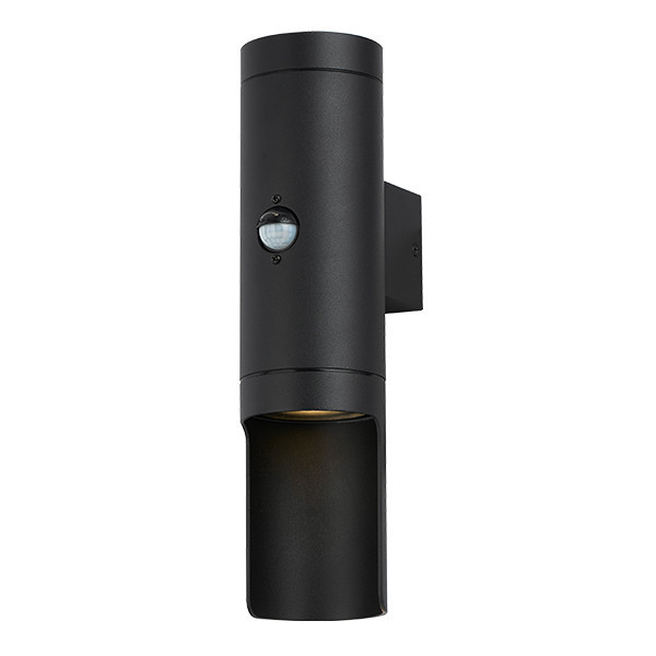 123tinta Aplique de pared exterior con sensor de movimiento GU10 New Orleans IP44 Negro LDR08861 - 1