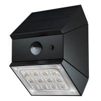 123tinta Aplique solar de pared con sensor Magic Cube 3000-4000-6000K IP65 2,5W Negro LDR08856