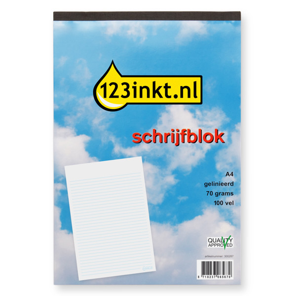 123tinta Bloc de notas A4 70 gramos (100 hojas) 300287 - 1