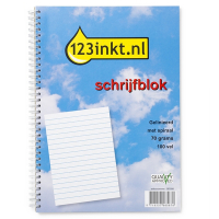 123tinta Bloc de notas A4 rayado con espiral 70gr (100 hojas)