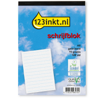 123tinta Bloc de notas A6 rayado 70 gramos (100 hojas) K-5506C 300292