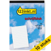123tinta Bloc de notas A6 rayado de 70 g/m² y 100 hojas | Pack 10 uds 300789 - 1