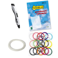 123tinta Bolígrafo 3D PRO avanzado blanco | Pack 18 colores 426214
