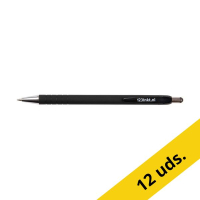 123tinta Bolígrafos de punta ultrasuave color negro (1 mm) | Pack 12 uds