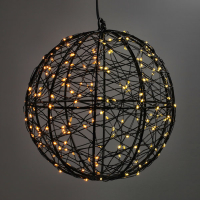 123tinta Bola luminosa a pilas Ø 18 cm | Blanco extra cálido y cálido | 200 luces LDR07334