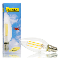 123tinta Bombilla LED E14 C35 vela filamento regulable luz cálida (4.5W) LDR01516