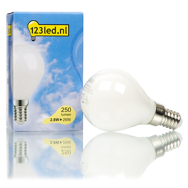 123tinta Bombilla LED E14 bola mate regulable luz cálida (2,8W) LDR01620 - 1