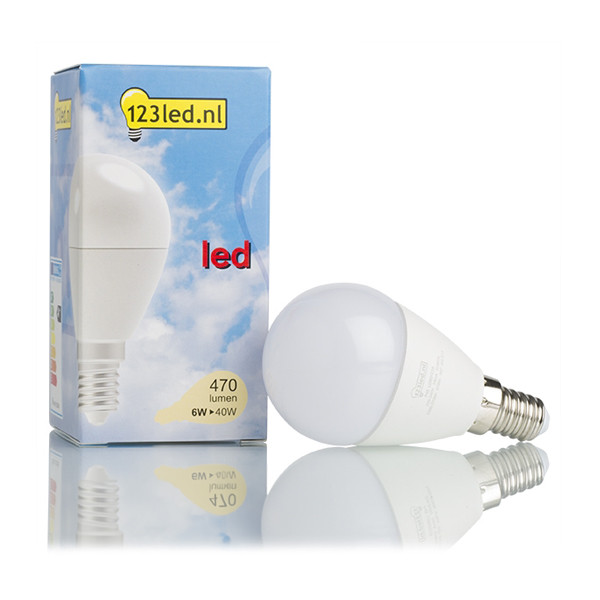 123tinta Bombilla LED E14 bola regulable luz cálida (6W) LDR01229 - 1