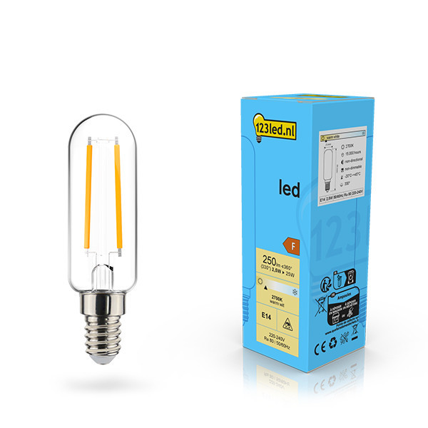 123tinta Bombilla LED E14 filamento transparente de 2,5 W (25 W) LDR02124 - 1