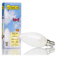 123tinta Bombilla LED E14 filamento vela mate regulable luz cálida (2,8W) LDR01616