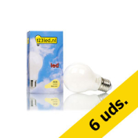 123tinta Bombilla LED E27 Luz Cálida Pera Filamento Regulable (7W) | Pack 6 uds