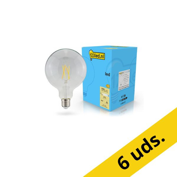 123tinta Bombilla LED E27 bola filamento regulable (7W) | Pack 6 uds LDR02105 - 1