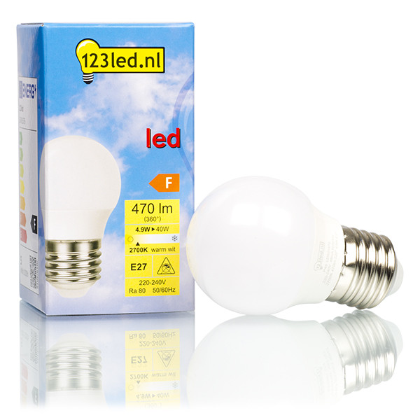 123tinta Bombilla LED E27 bola mate luz cálida (4.9W) LDR01676 - 1