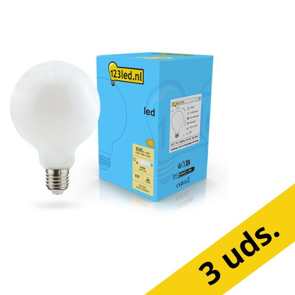 123tinta Bombilla LED E27 bola mate regulable luz cálida (7W) | Pack 6 uds LDR02101 - 1