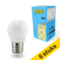 123tinta Bombilla LED E27 redonda mate regulable luz cálida (4.5W) | Pack 6 uds