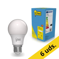 123tinta Bombilla led E27 pera mate luz cálida (2.5W) | Pack 6 uds