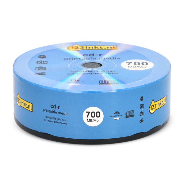 123tinta CD-R Bobina 25 - 700 MB Imprimible 301227 - 1