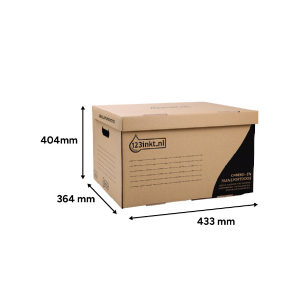 123tinta Caja de almacenamiento y transporte A4/folio 433 x 364 x 263 mm | Pack 3 x 10 uds 302070 - 2