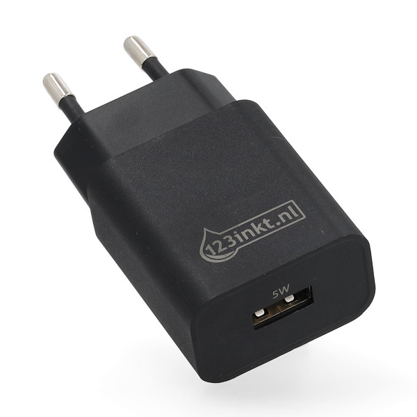123tinta Cargador USB-A de 5W negro 302913 - 1