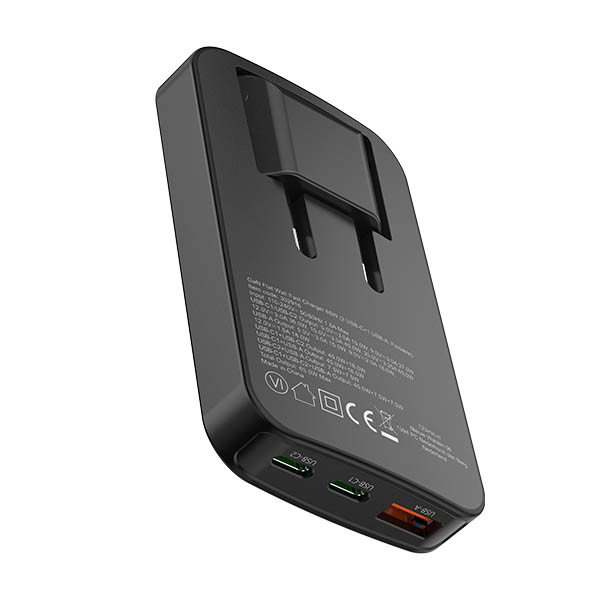 123tinta Cargador rápido USB-C + USB-A 65 W negro 302916 - 3