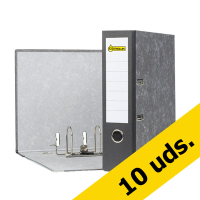 123tinta Carpeta Archivador A4 carton negro 80mm | Pack 10 uds