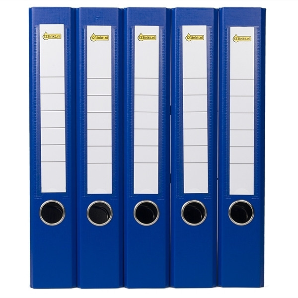 123tinta Carpeta Archivador A4 plastico azul 50mm | Pack 5 uds 300116 - 1