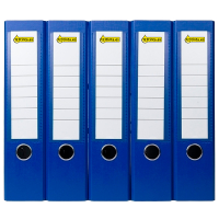 123tinta Carpeta Archivador A4 plastico azul 80mm | Pack 5 uds