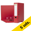 123tinta Carpeta Archivador A4 plastico rojo 80mm | Pack 5 uds 300119 - 1
